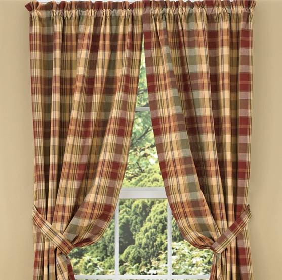 saffron lined drapes 84" set of two farmhouse window panels