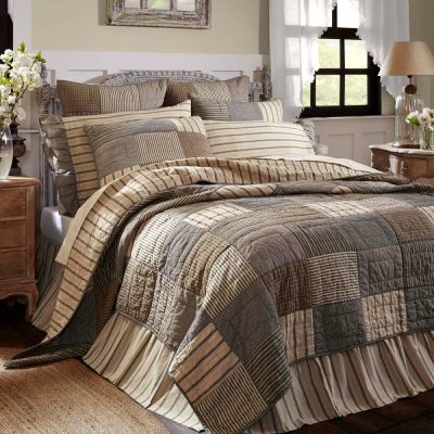 sawyer mill charcoal quilts farmhouse bed cover