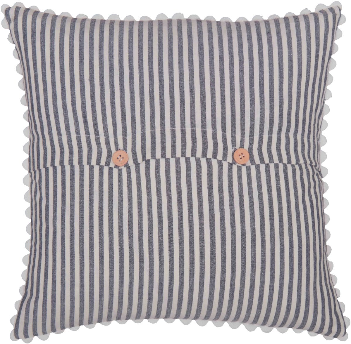 Farmhouse Ticking Blue 18" x 18" Pillow Cover - Image 4