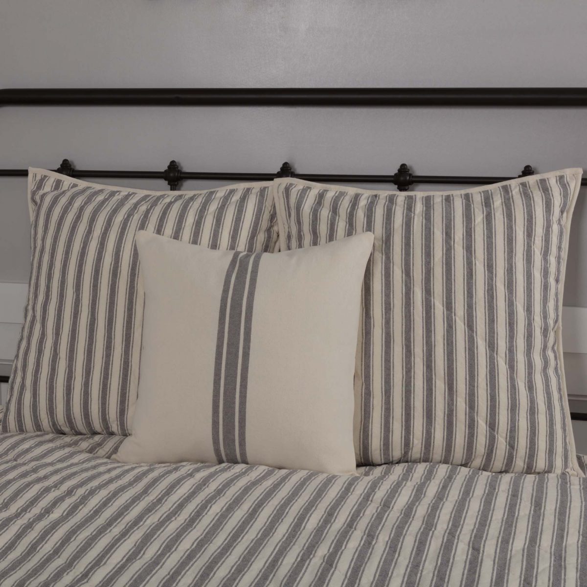 Market Place Gray Grain Sack 20" x 20" Pillow Cover - Image 4