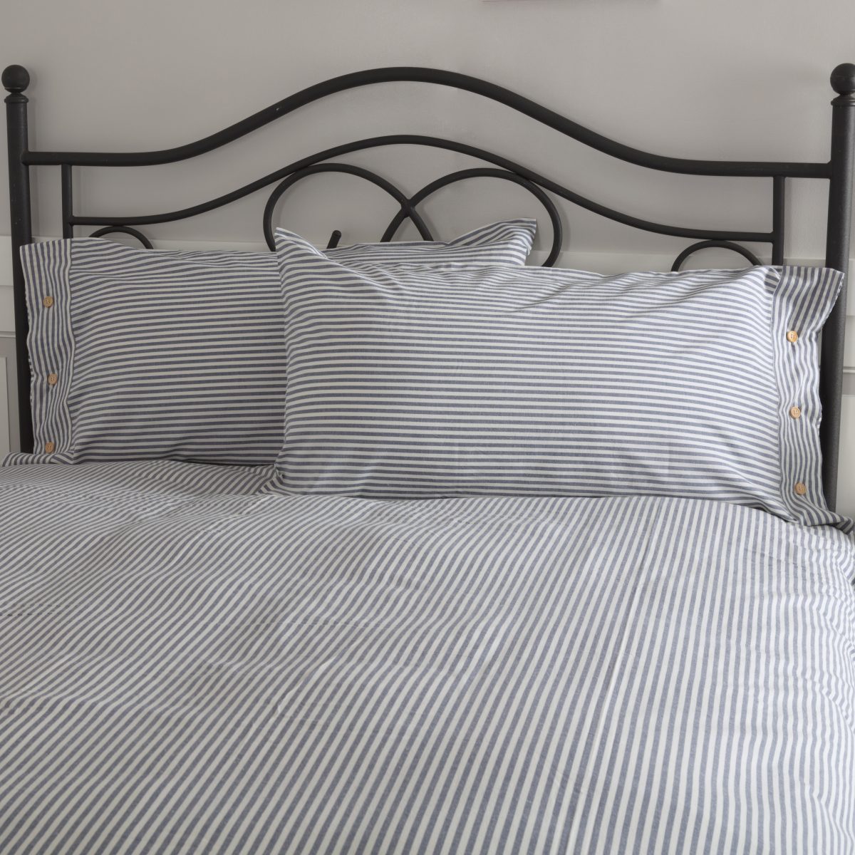 Farmhouse Ticking Blue Sham - Image 2