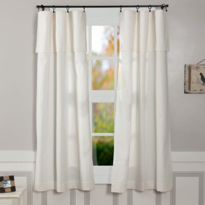 silo hill drop cloth valance panels 63" set of two farmhouse drapes