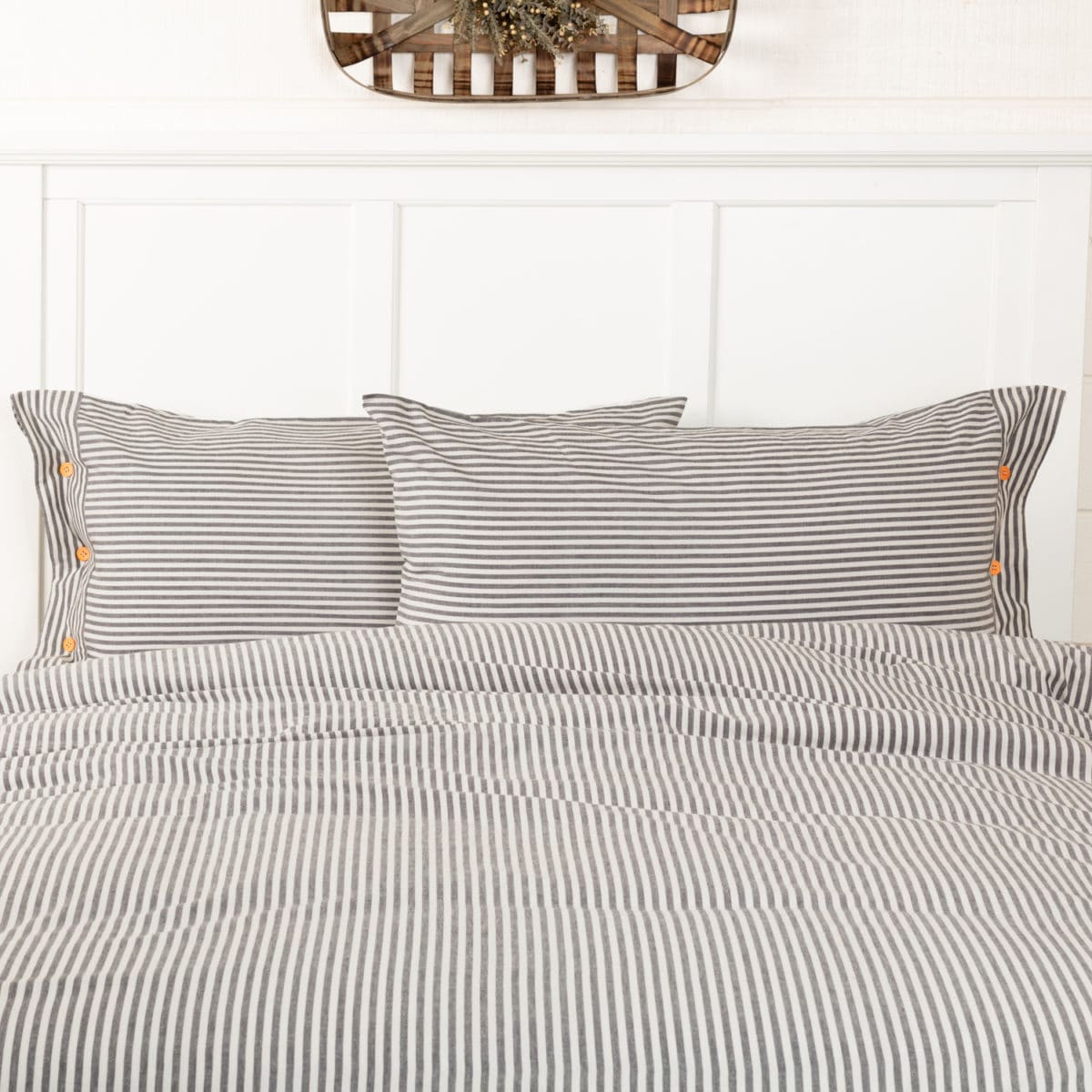 Farmhouse Ticking Gray Sham - Image 4