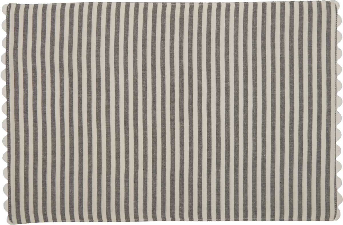 Farmhouse Ticking Gray Placemats, Set/4 - Image 4