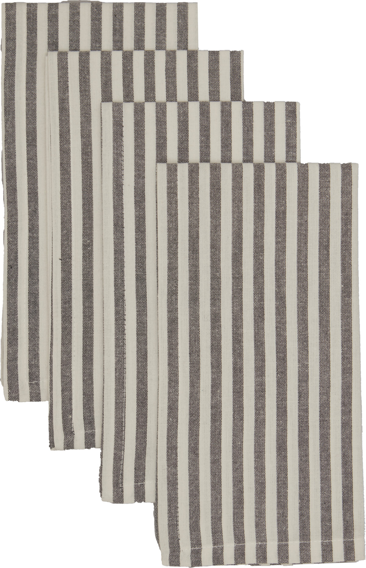 Farmhouse Ticking Gray Napkins, Set/4 - Image 3