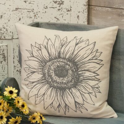 Sketched Sunflower 20" x 20" Pillow Cover