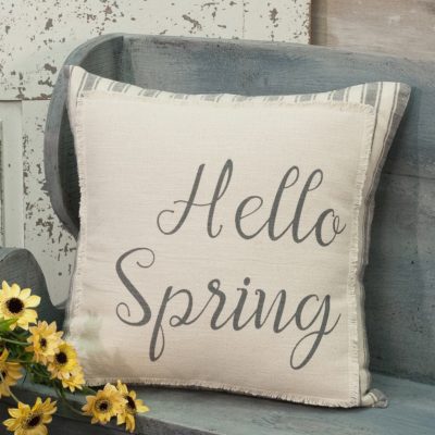 Hello Spring 18" x 18" Pillow Cover