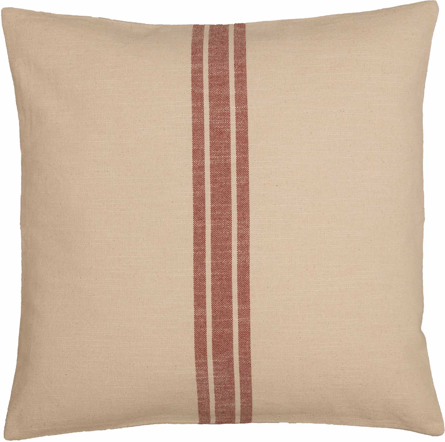 Market Place Red Grain Sack Stripe 20" x 20" Pillow Cover - Image 2