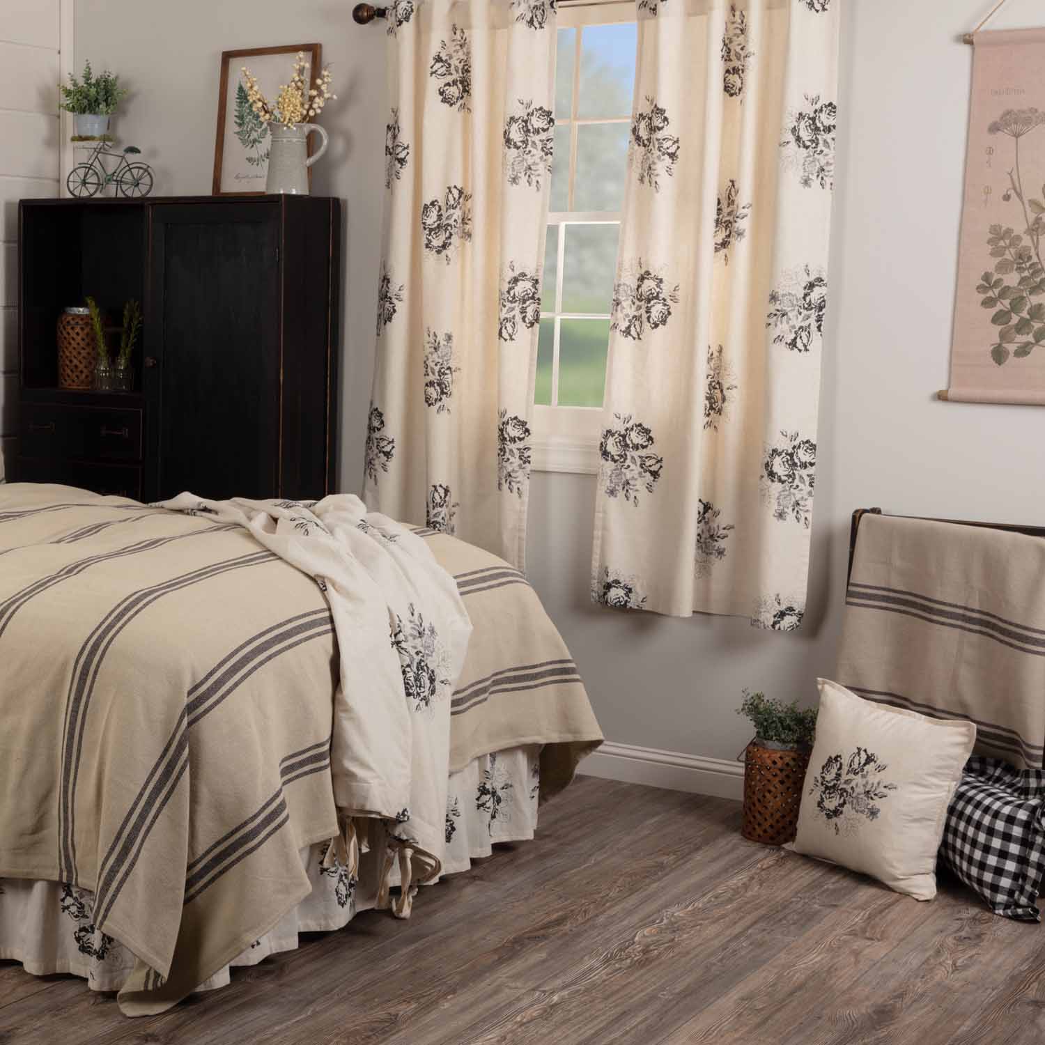 Mill House Stripe Black Coverlets - Image 5