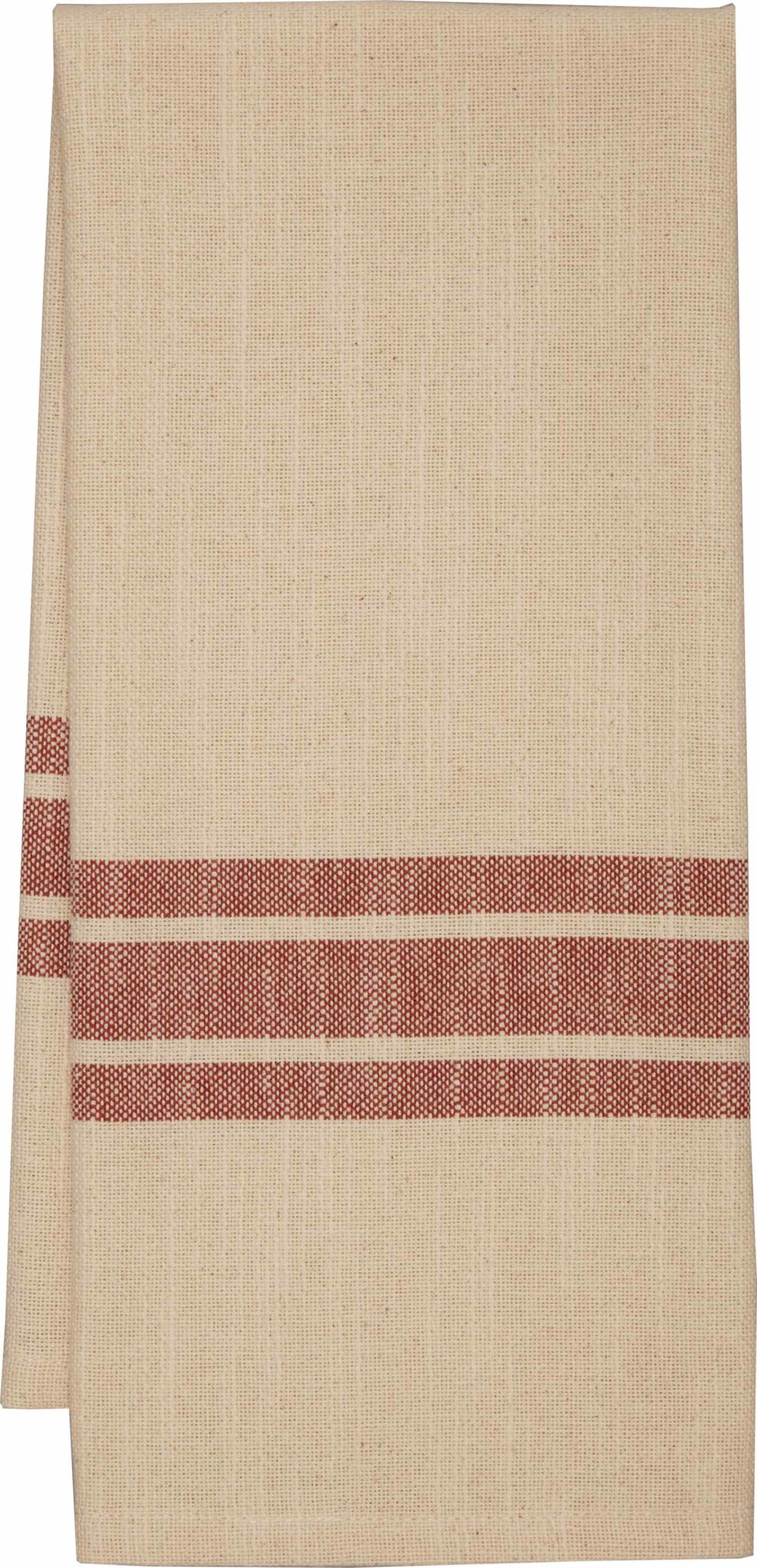 Market Place Red Grain Sack Stripe Tea Towel, Set/2 - Image 5