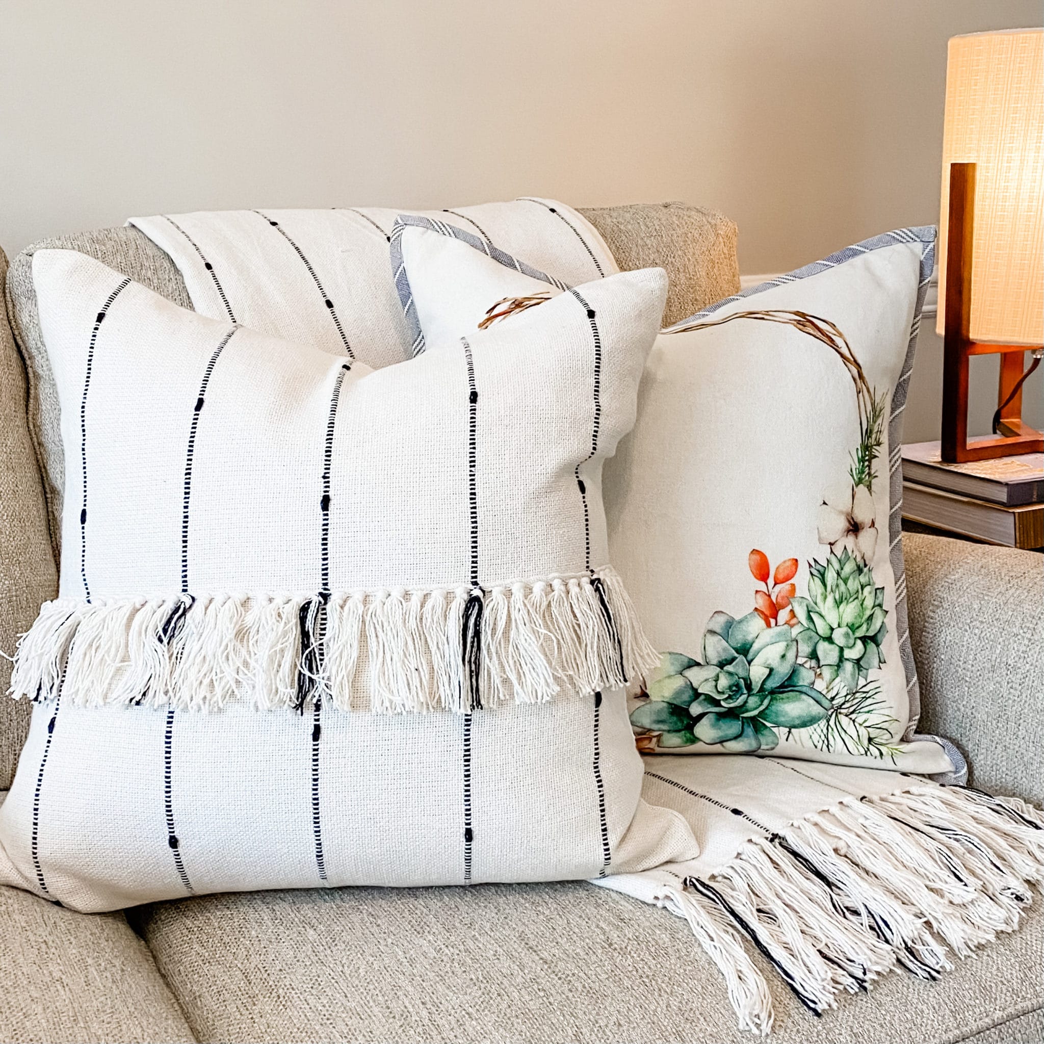 Farmcloth Stripe 20" x 20" Pillow Cover - Image 5