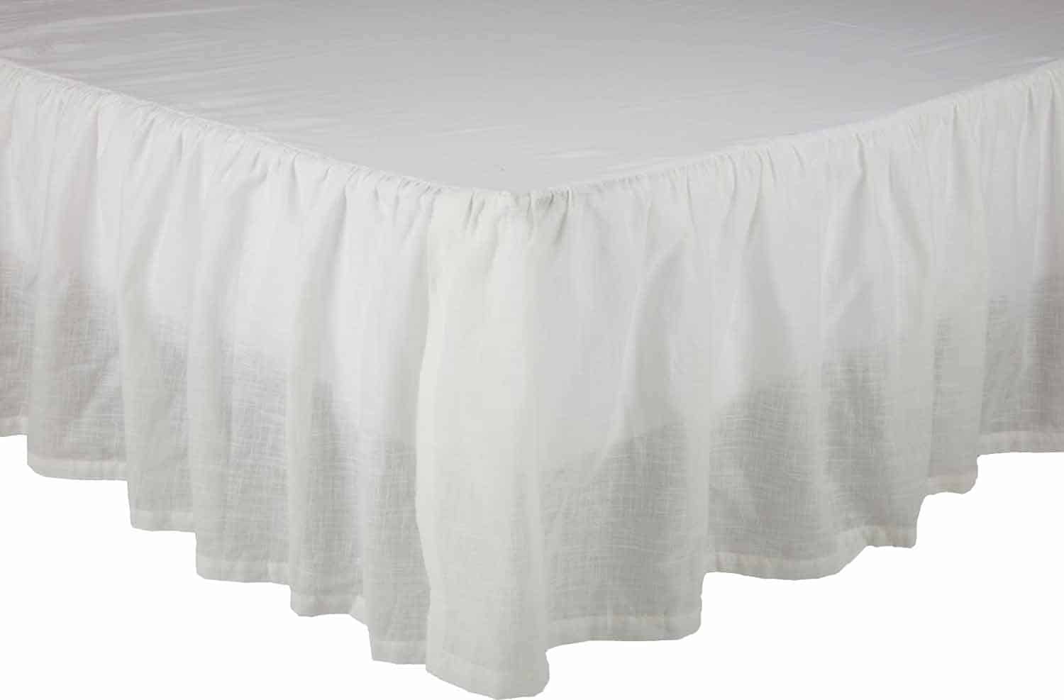 Antique Muslin White Bed Skirts - Image 2