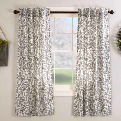 gray gables floral panels set of two farmhouse drapes