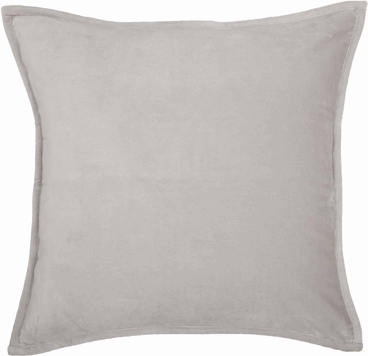 Morning Meadow Gray Velvet 20" x 20" Pillow Cover - Image 2