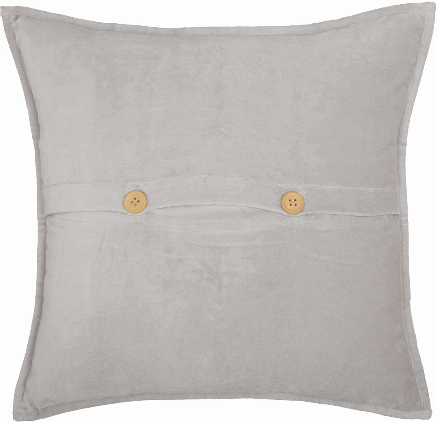 Morning Meadow Gray Velvet 20" x 20" Pillow Cover - Image 3
