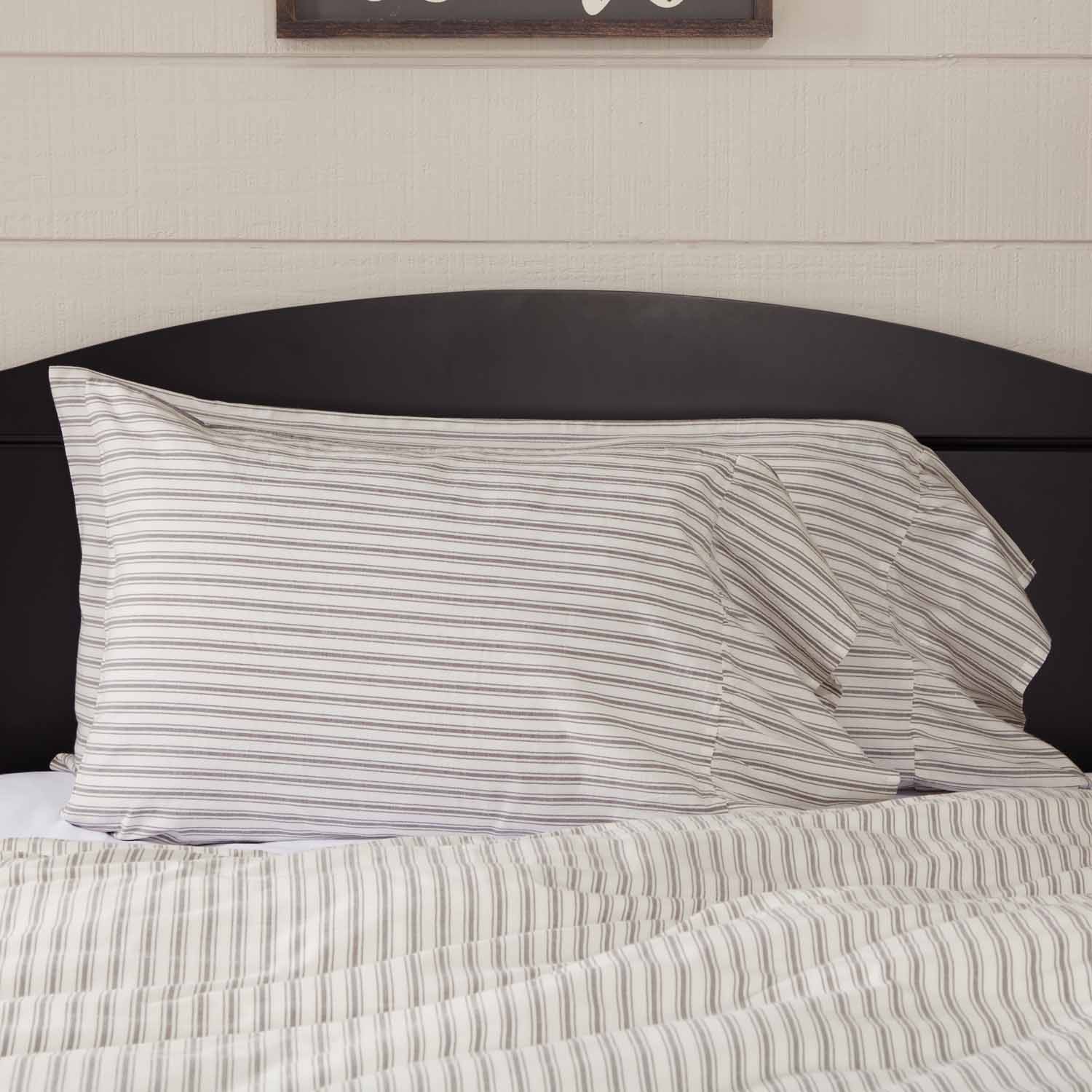 Timeless Ticking Gray Ruffled Shams - Set/2 - Image 2