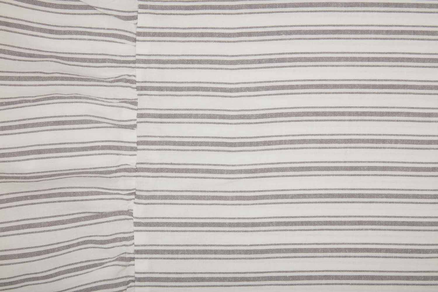 Timeless Ticking Gray Ruffled 12" x 20" Pillow Cover - Image 3