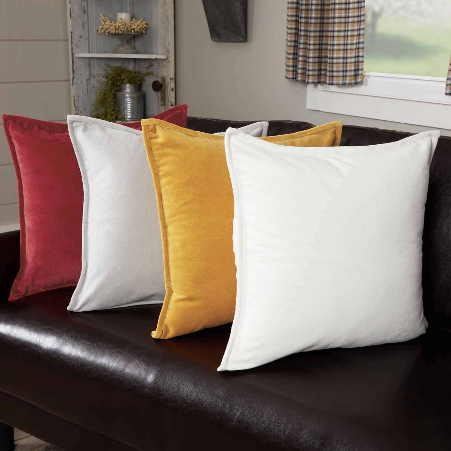 Morning Meadow White Velvet 20" x 20" Pillow Cover - Image 4