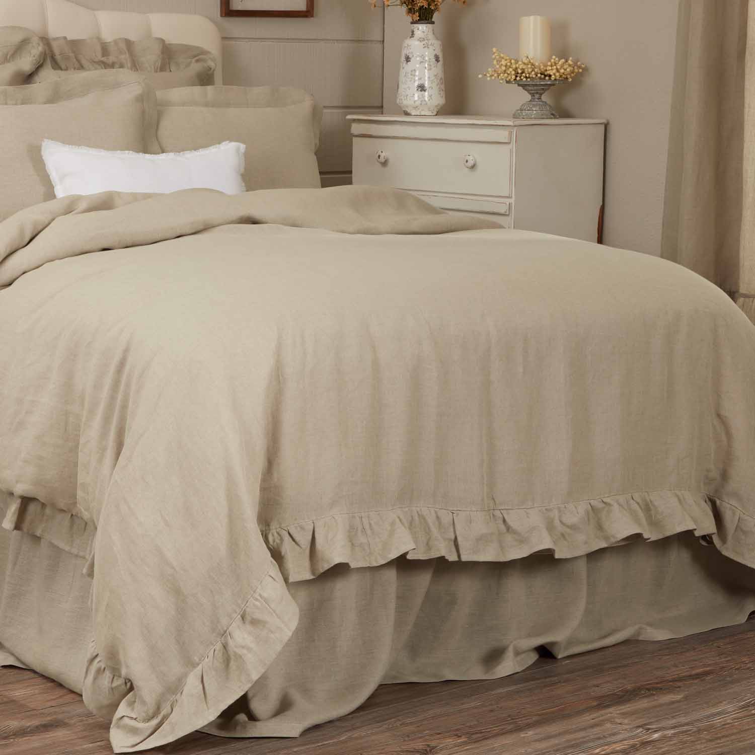 Provincial Linen Natural Duvet Cover - Queen - Image 2