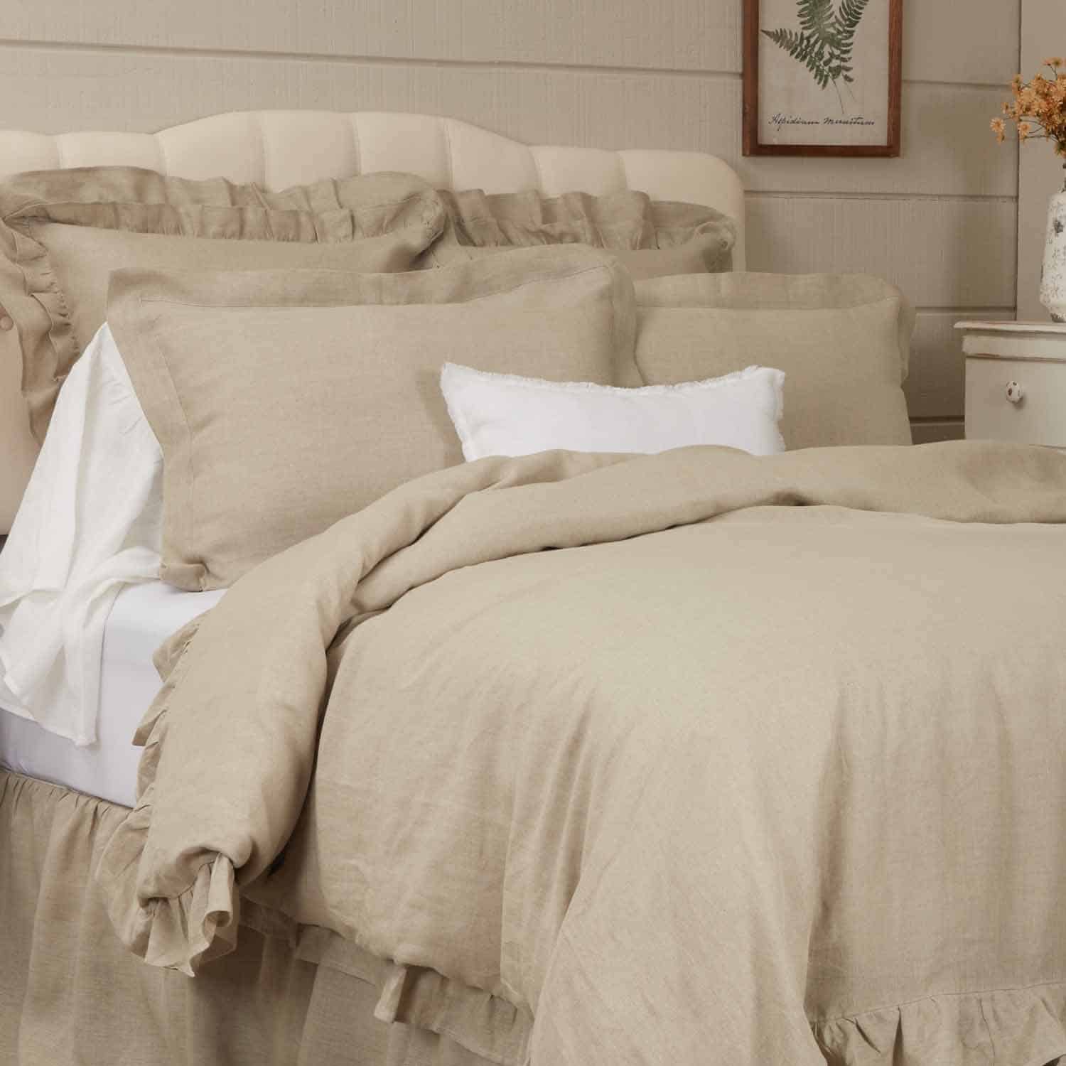 Provincial Linen Natural Duvet Cover - Queen - Image 3