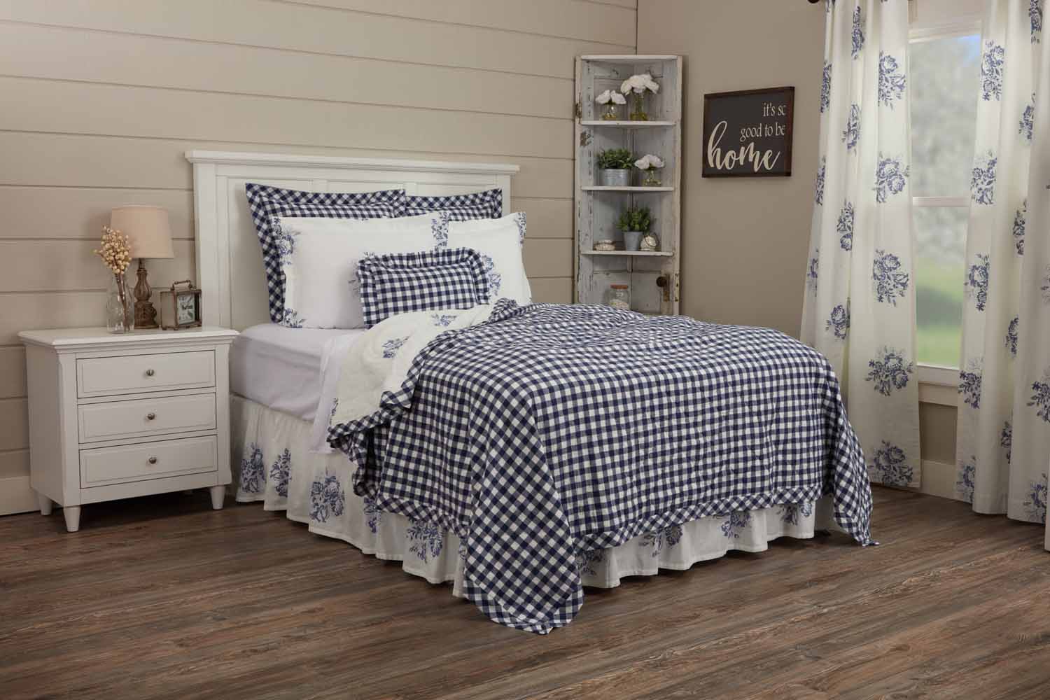 Lydia Blue Quilt - Queen - Image 7