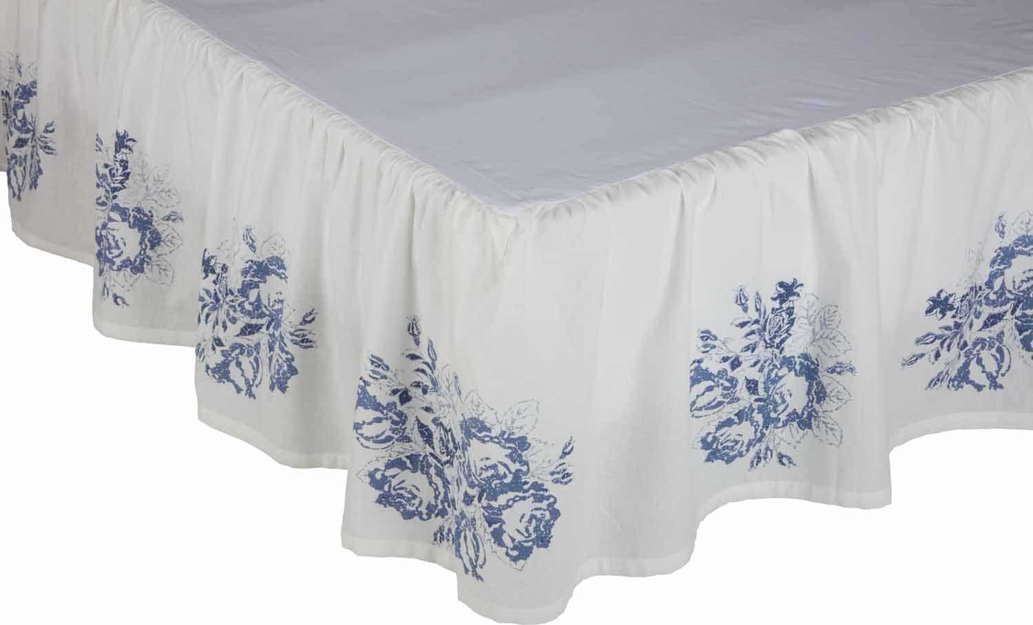 Lydia Blue Bed Skirt - King - Image 2