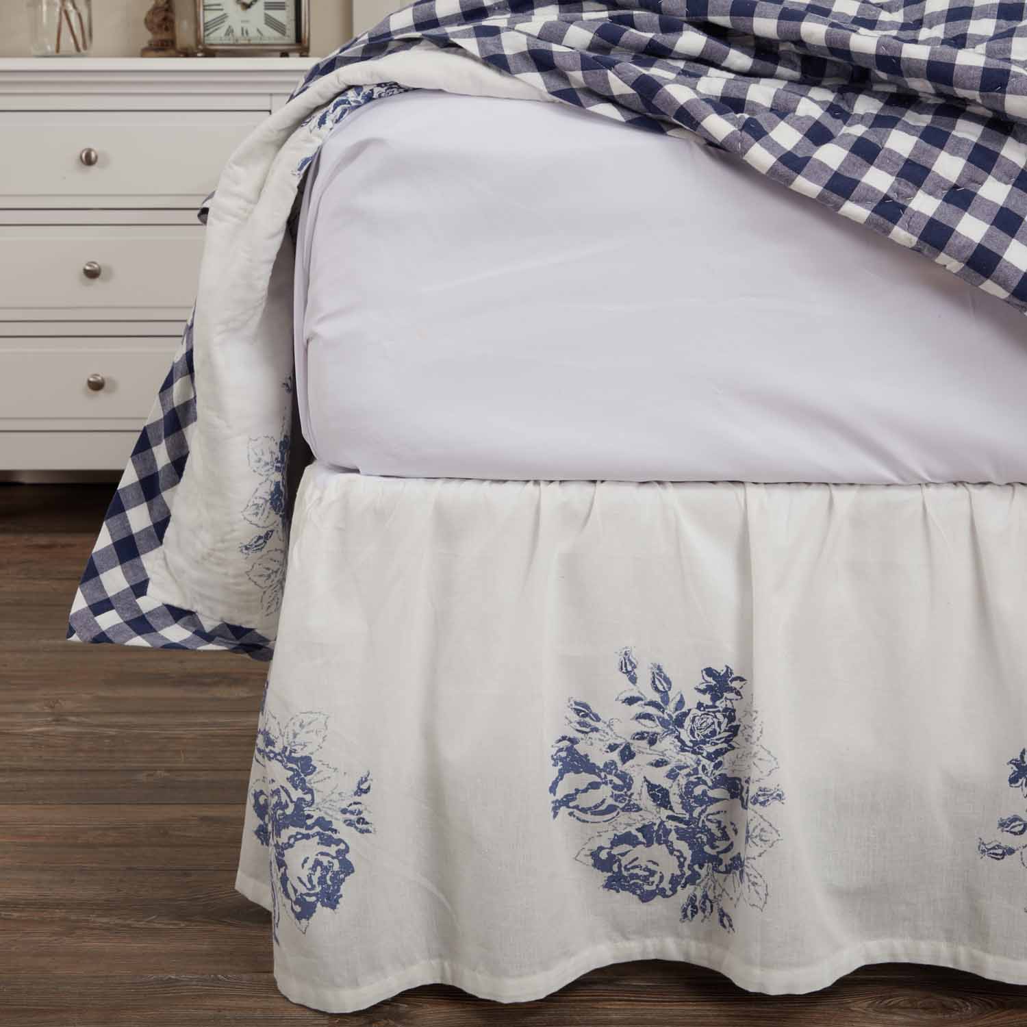 lydia blue bed skirt queen farmhouse queen bed skirt