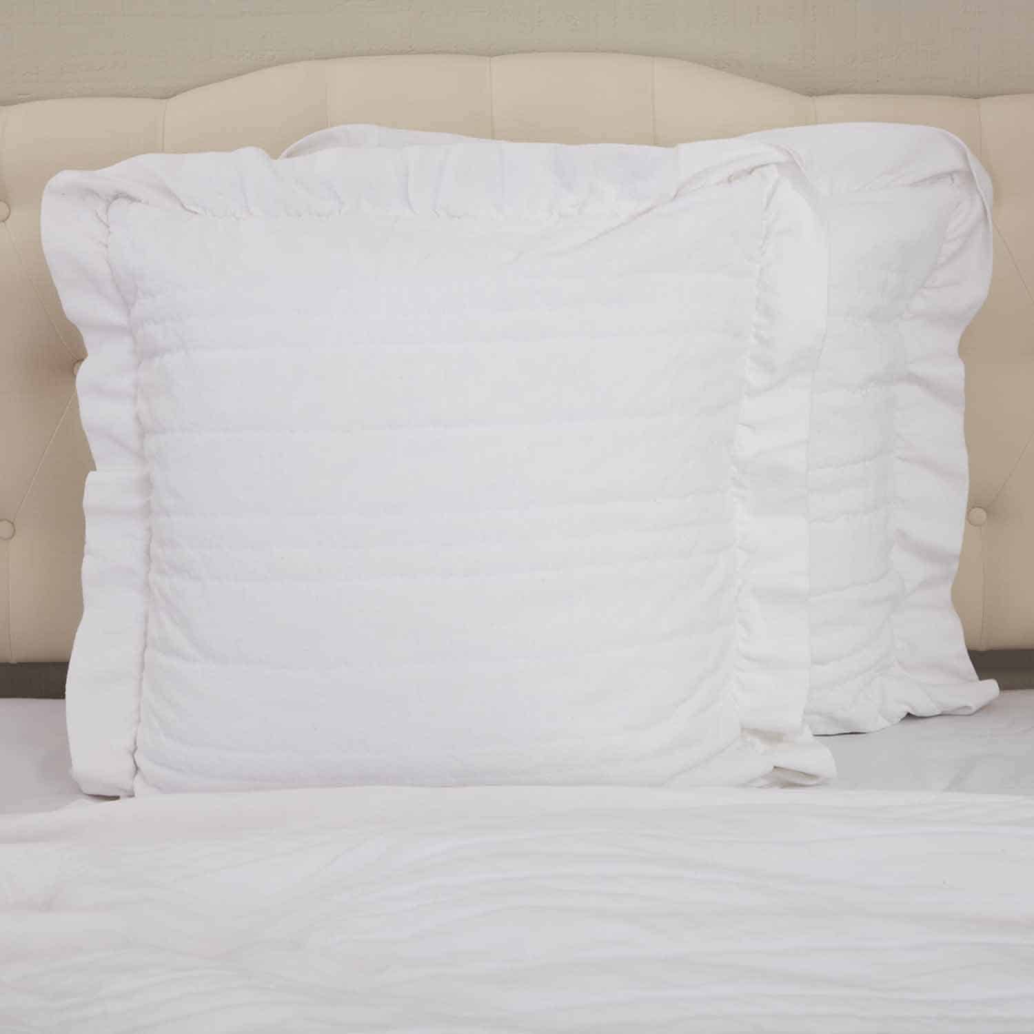 serenity quilted euro sham farmhouse pillow cover
