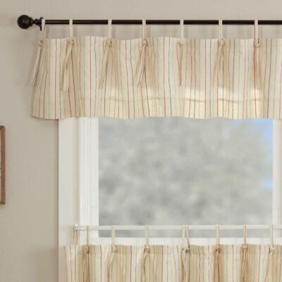 betsy stripe tie top valance farmhouse window topper