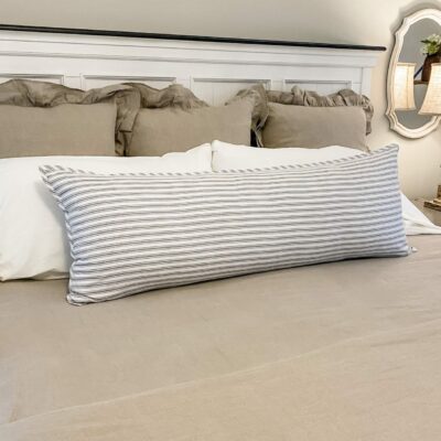 Timeless Ticking  Gray Body Pillow Cover