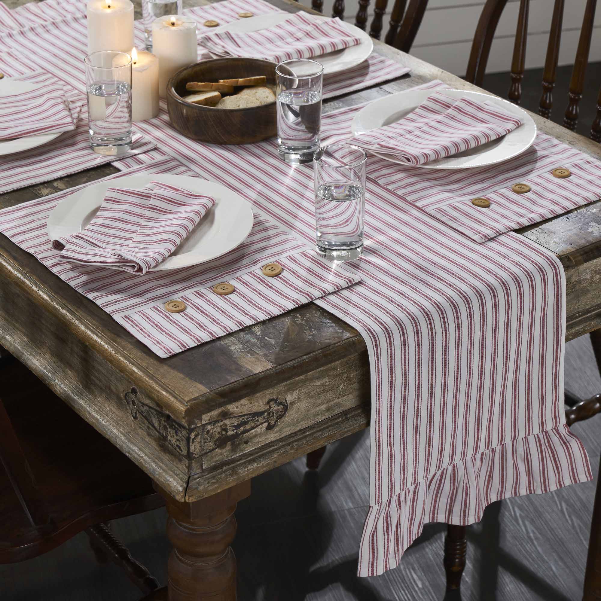 Timeless Ticking Red Placemat, Set/4 - Image 3