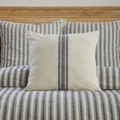 Market Place Blue Grain Sack 20″ x 20″ Pillow Cover