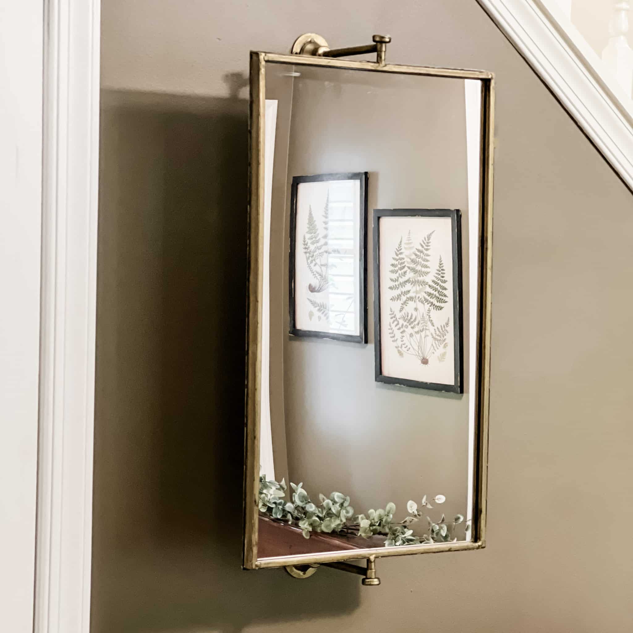 pivot and view rectangular wall mirror farmhouse hanging mirror