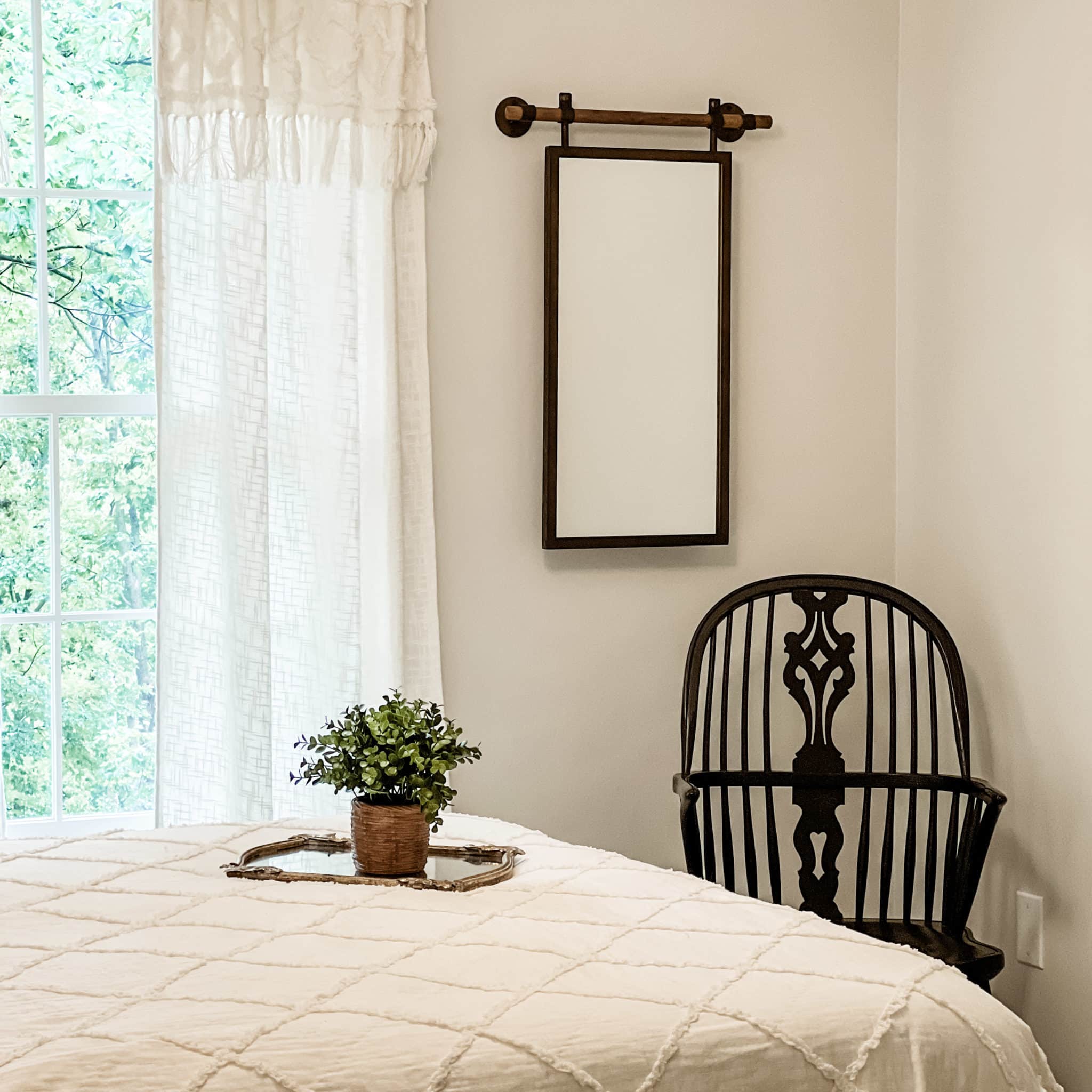 Kanani Mirror w/ Wooden Dowel Hanger - Image 6