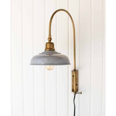 Gray Shade Wall Sconce Light