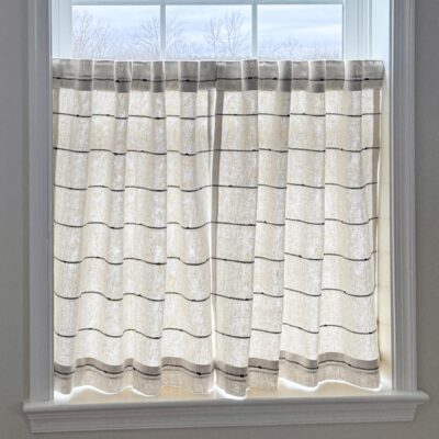farmcloth stripe tiers set of two farmhouse cafe curtains