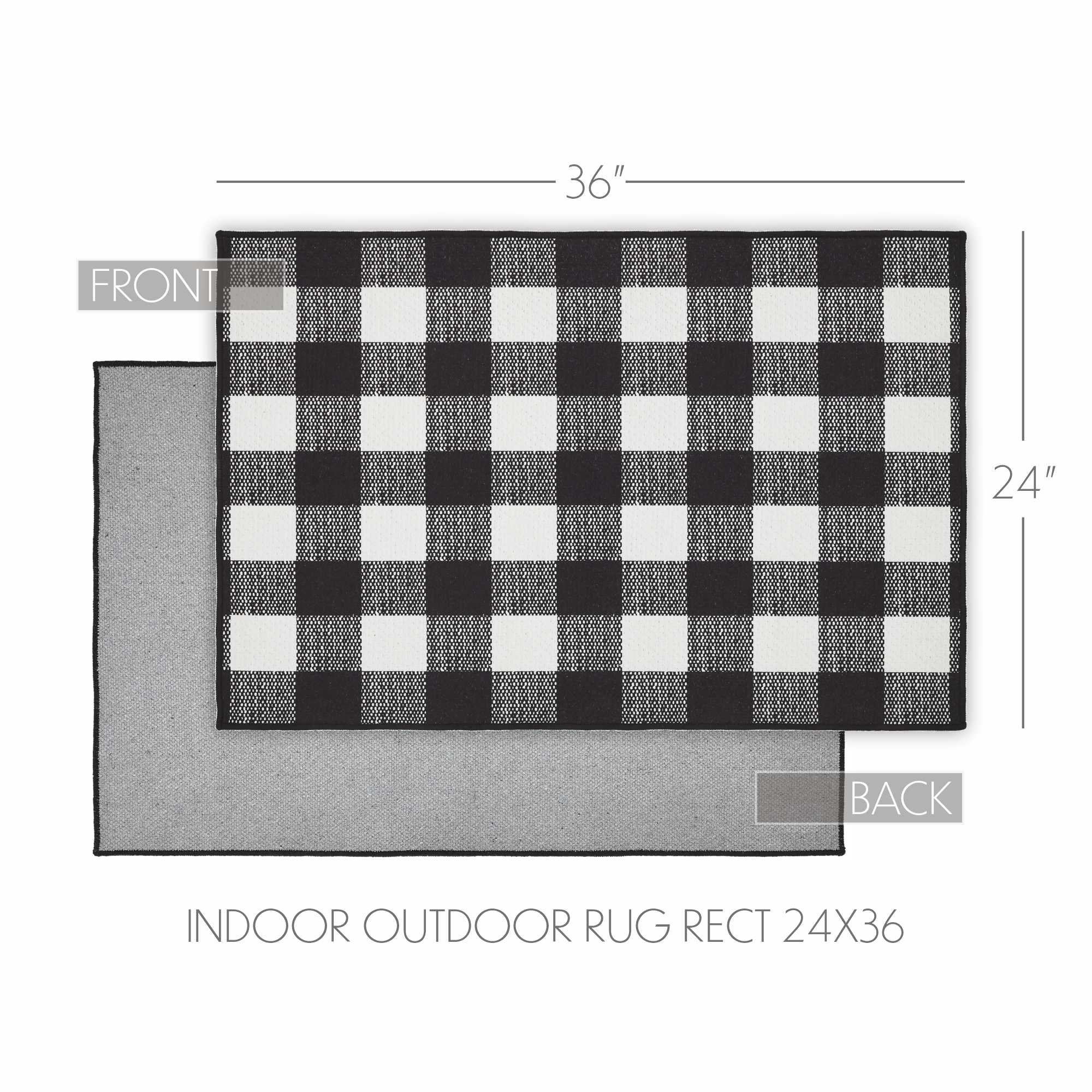 Annie Buffalo Check Black Indoor/Outdoor Rug - Image 4