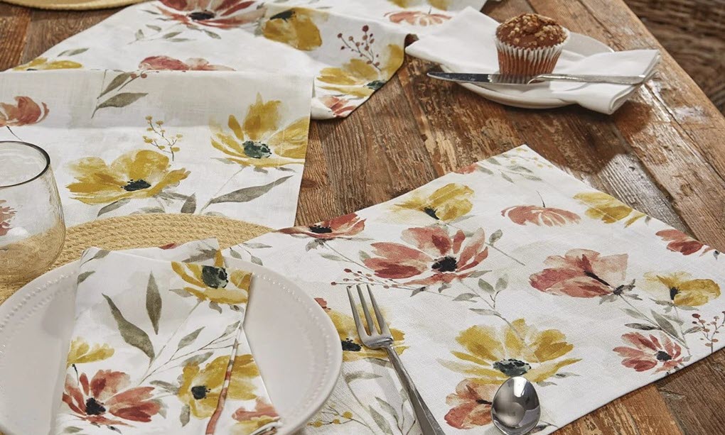 flower themed tablescape for spring