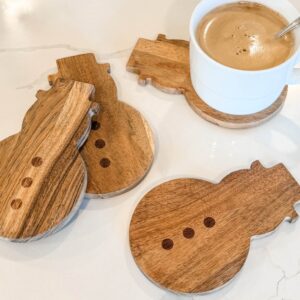 snowman shaped coasters