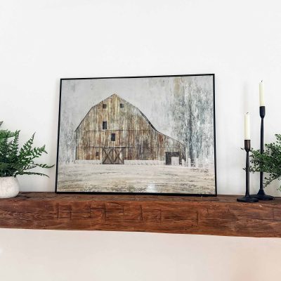 moonlit hayloft framed barn print with metal frame farmhouse barn artwork