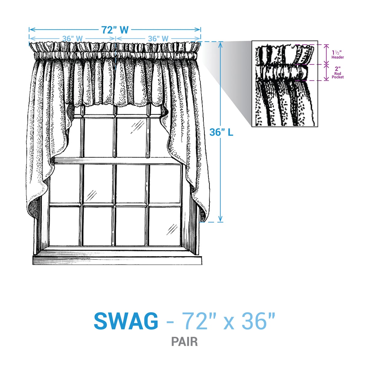 Farmstead Plaid Swags, 36" Set/2 - Image 4