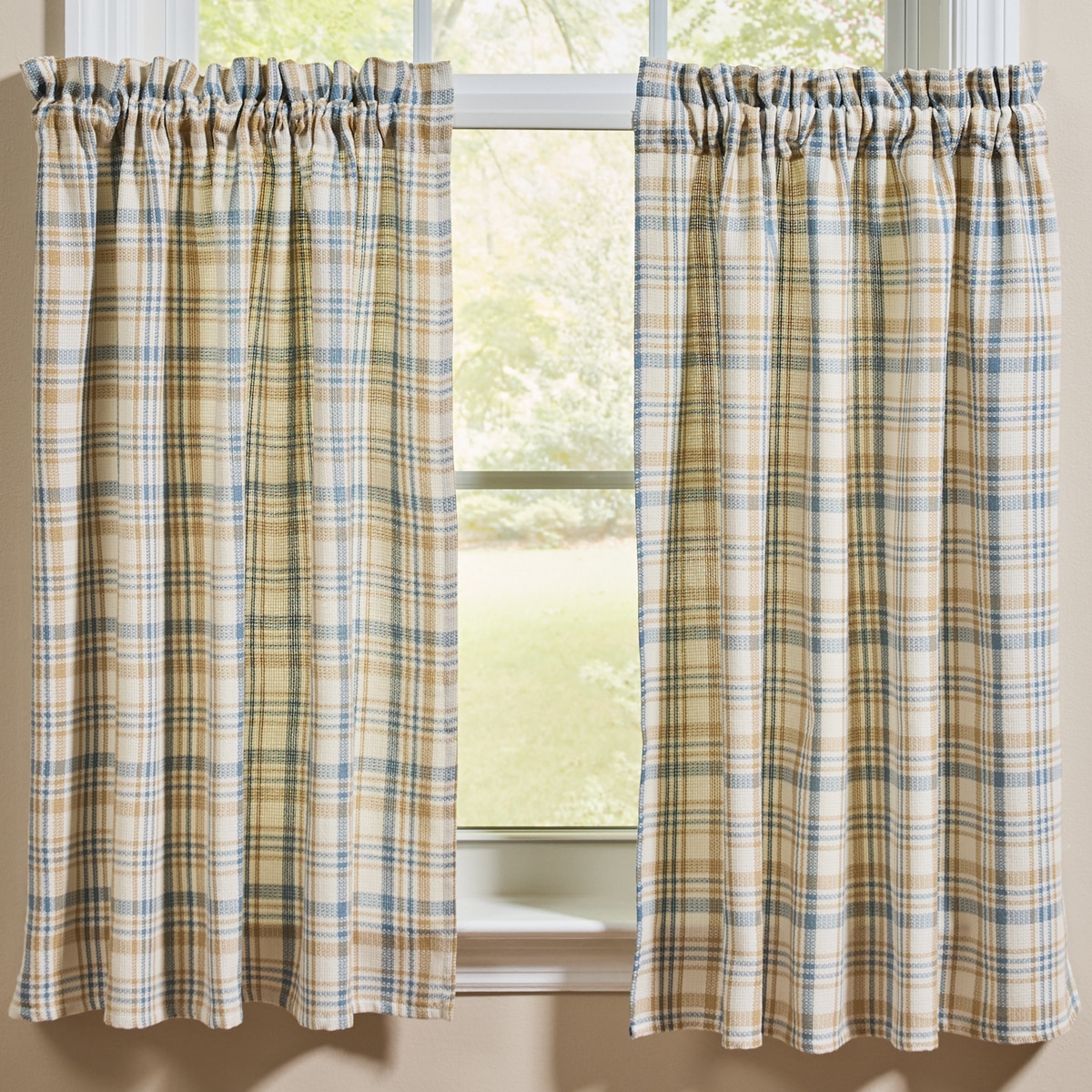 newton tiers 36" set of two farmhouse cafe curtains