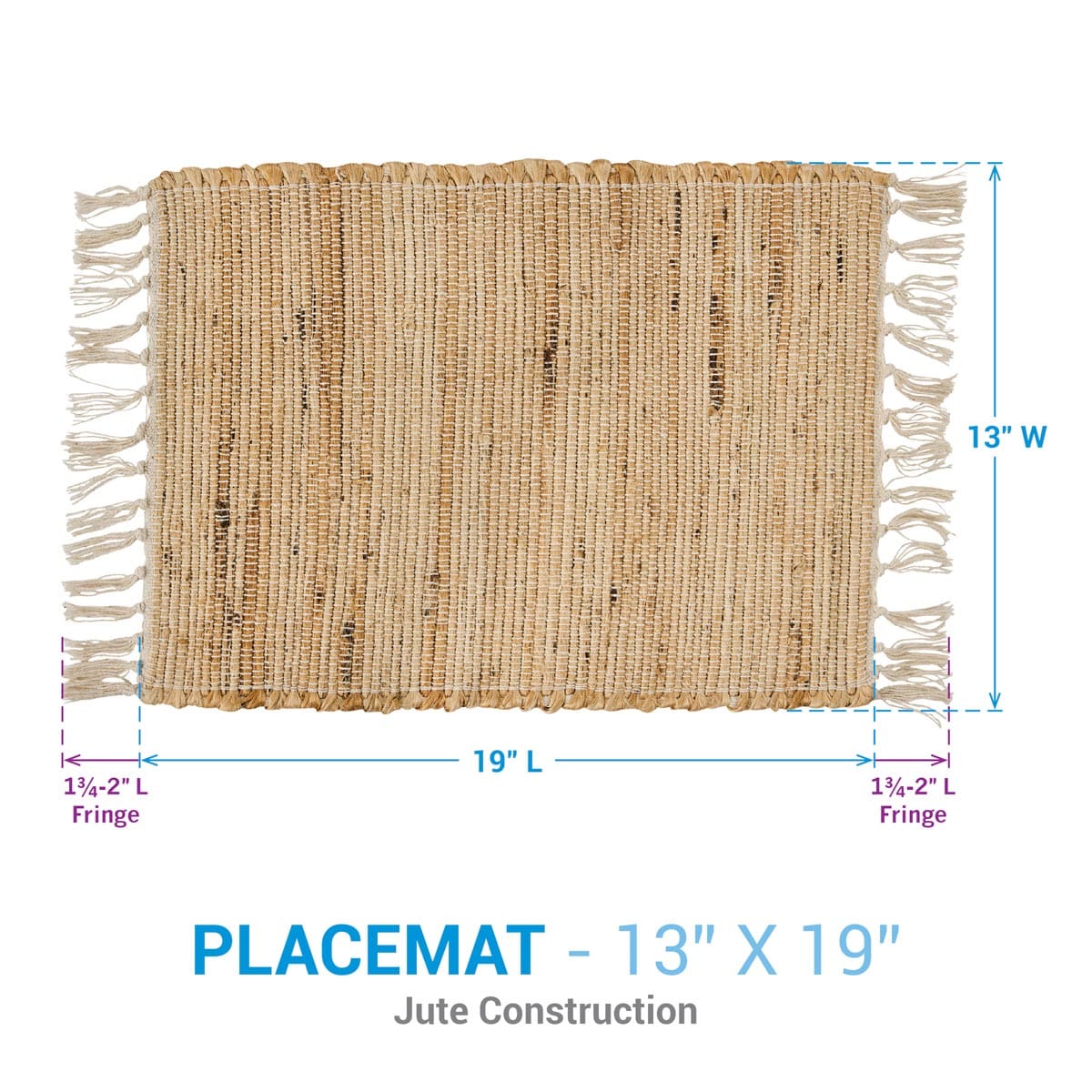 Wheat Fields Jute Placemats, Set/4 - Image 6