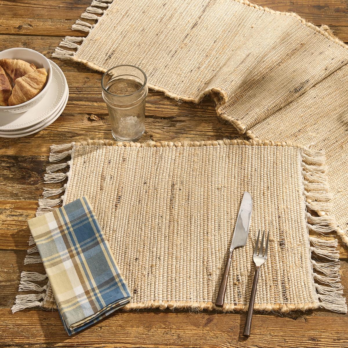 Wheat Fields Jute Placemats, Set/4