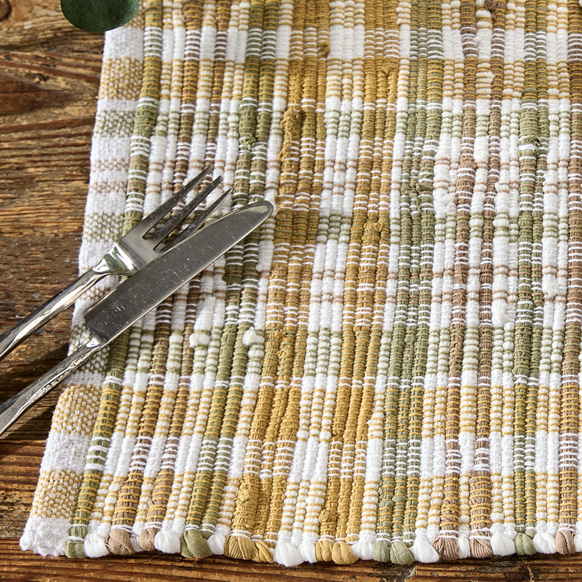 Farmstead Plaid Chindi Placemats, Set/4 - Image 2