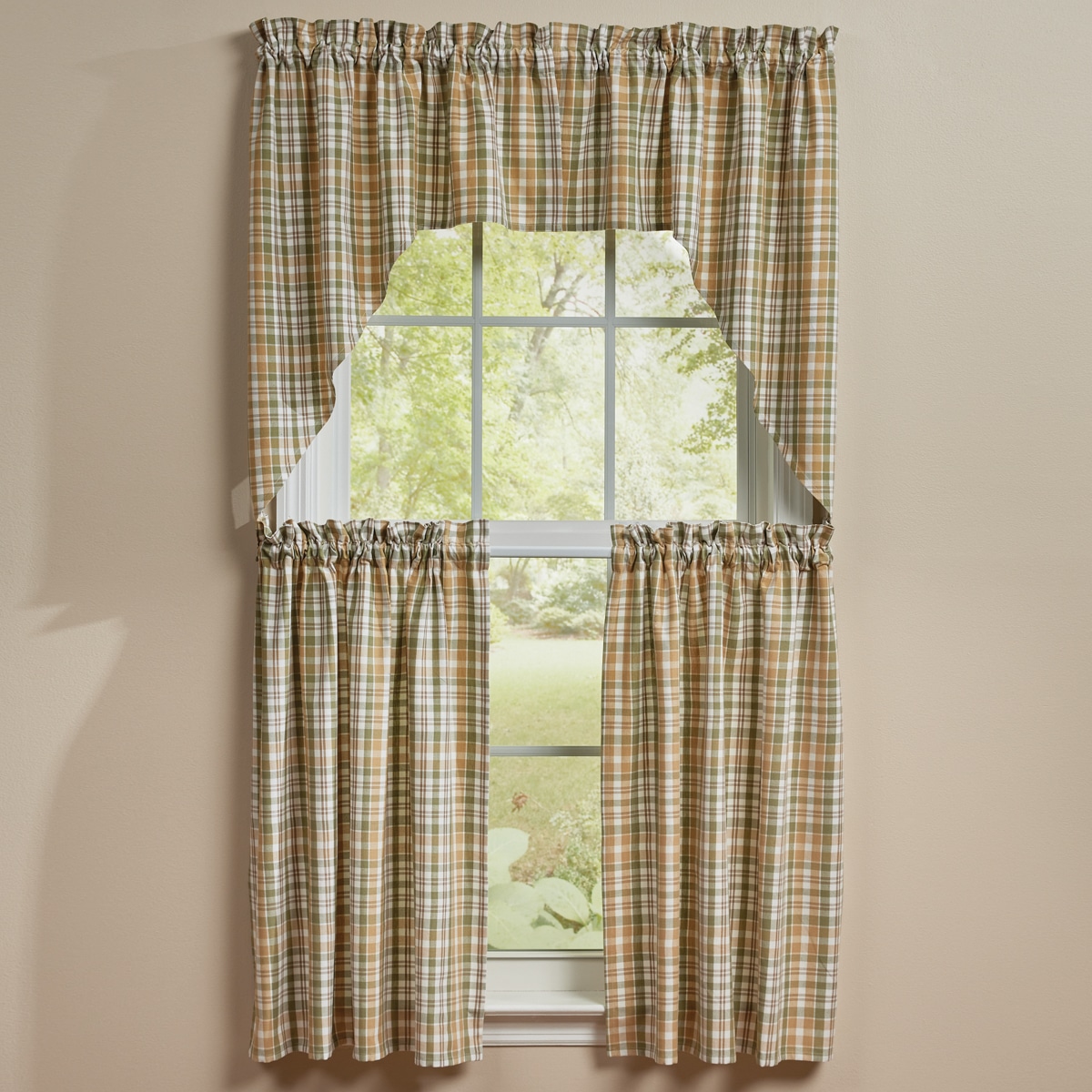 Farmstead Plaid Swags, 36" Set/2 - Image 2
