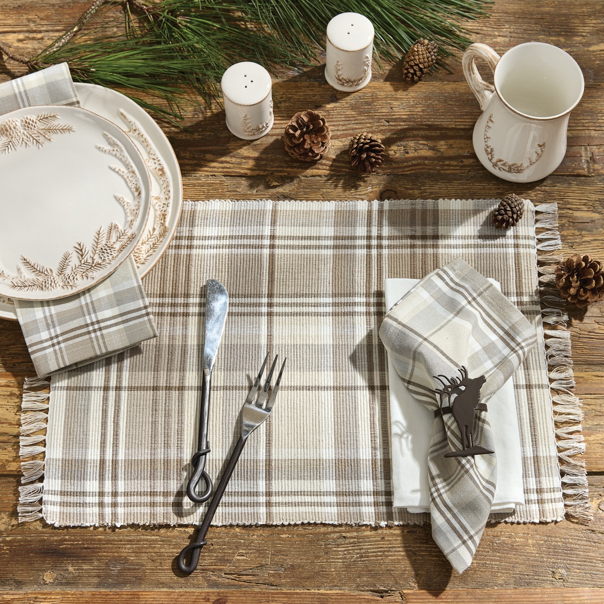 Cliffside Plaid Placemats, Set/4