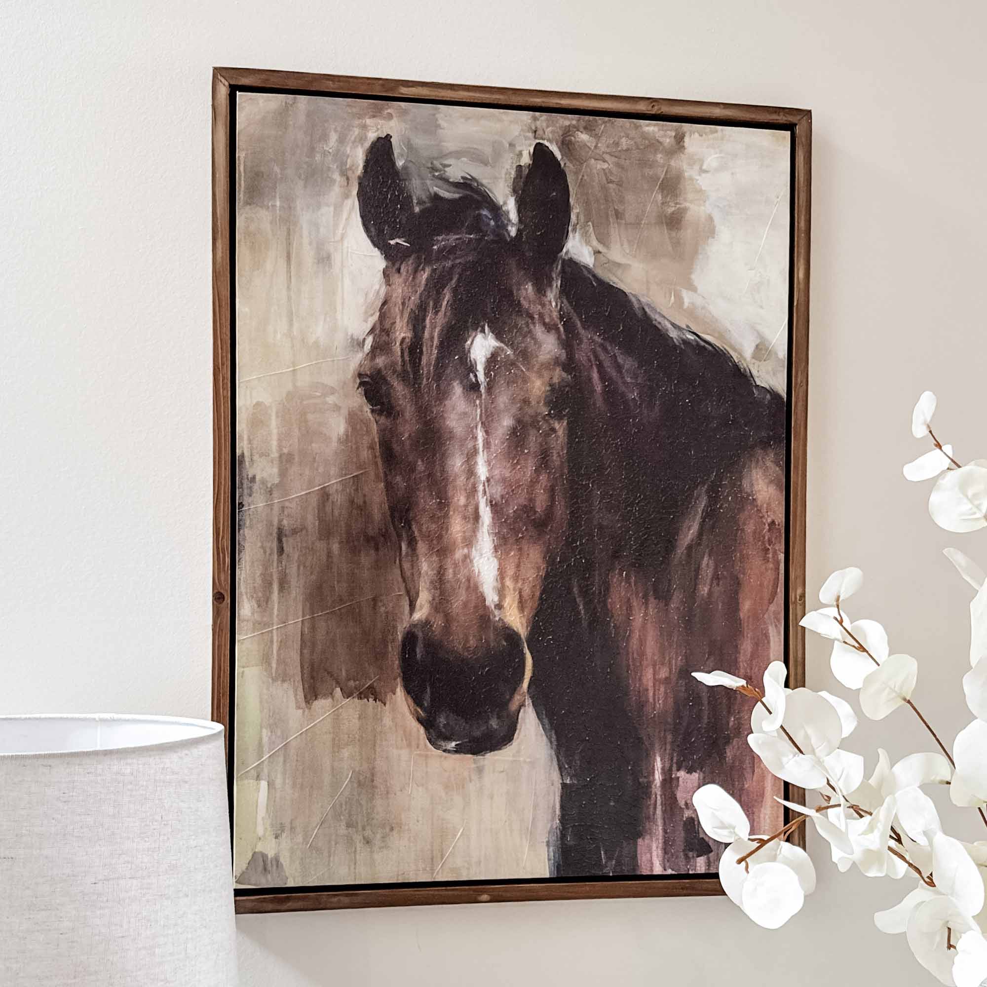The Noble Gaze, Framed Horse on Canvas - Image 6