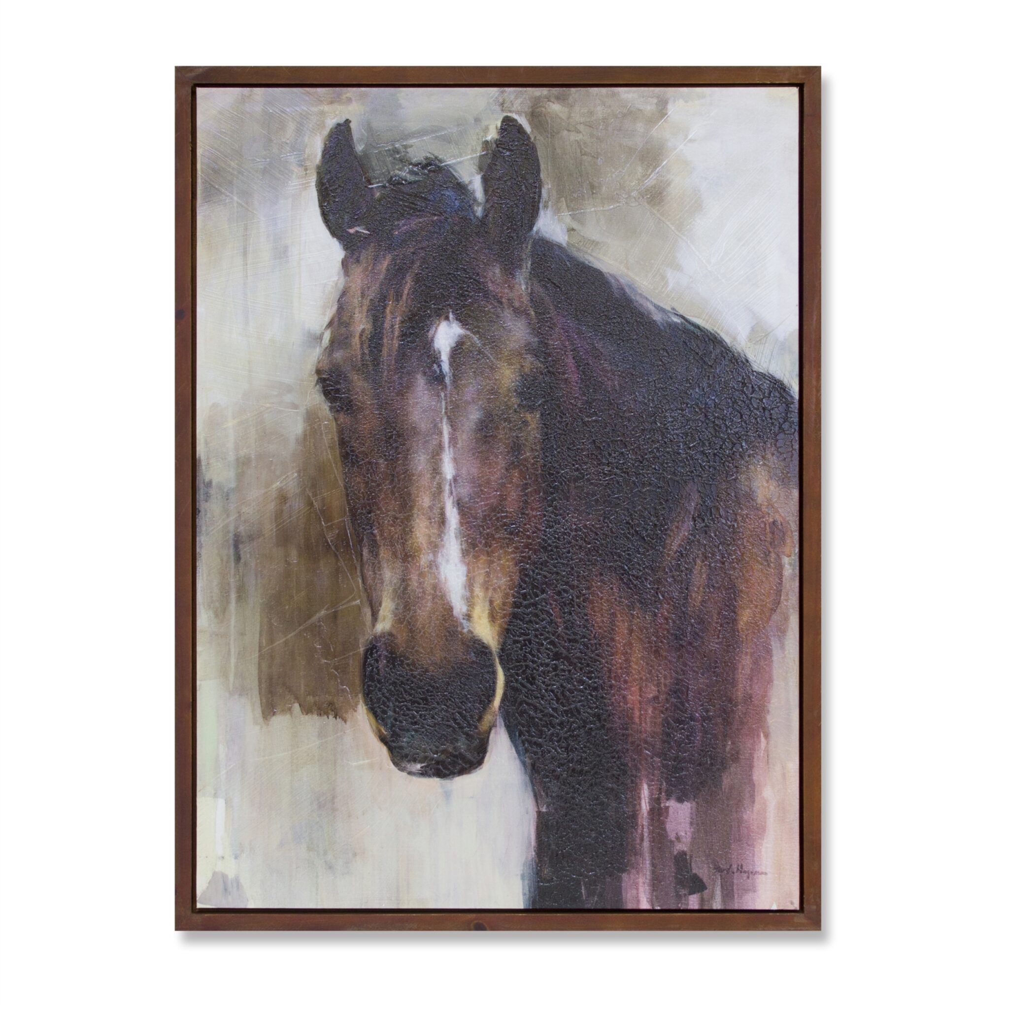 The Noble Gaze, Framed Horse on Canvas - Image 7
