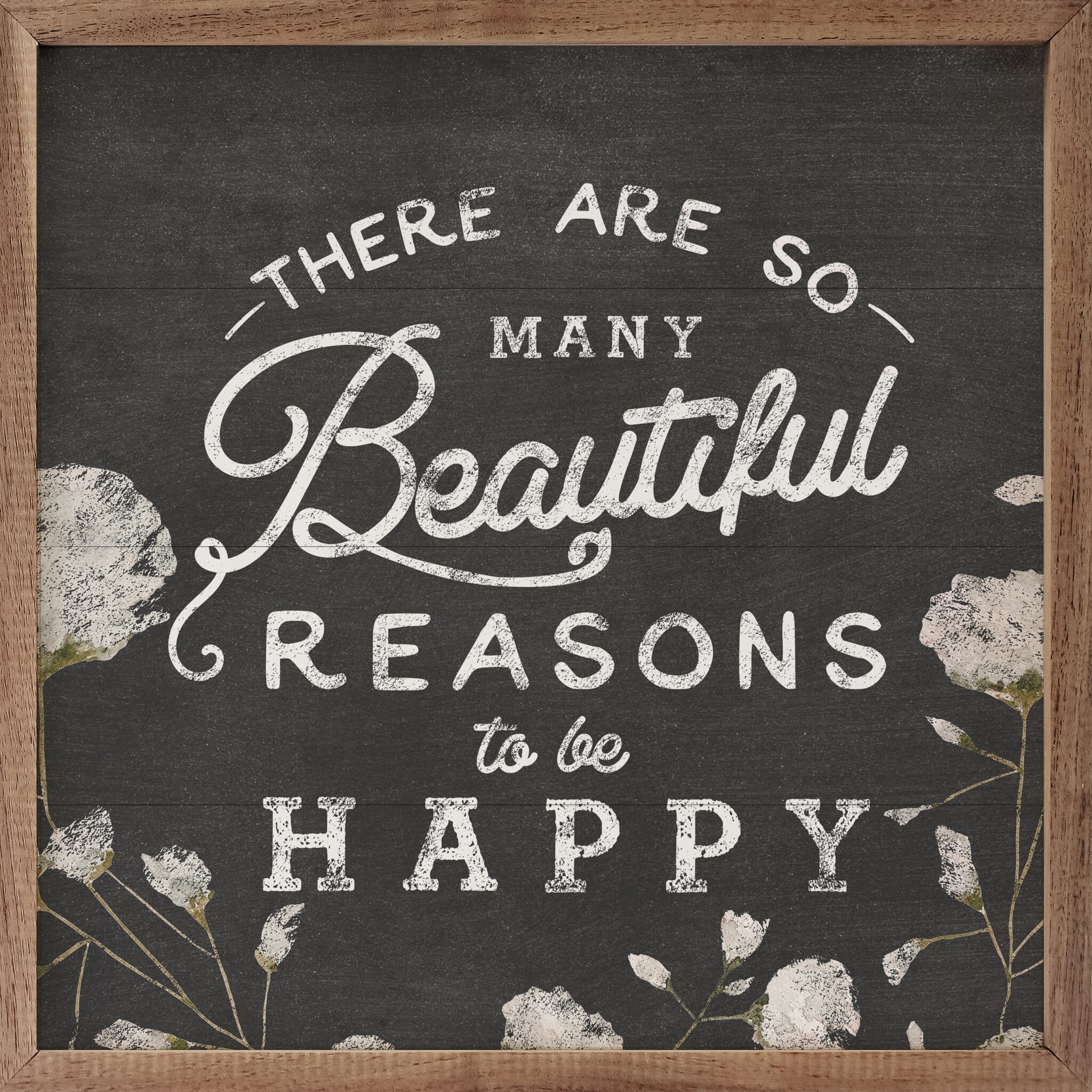 Beautiful Reasons To Be Happy Wooden Sign
